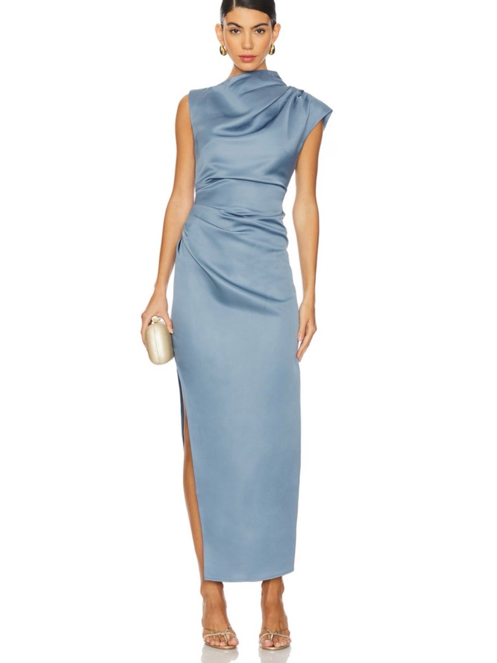 Revolve Cocktail Dress in Dusty Blue
